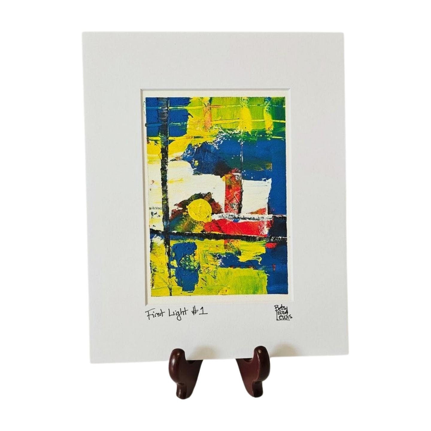 Original Painting, blue abstract wall art, First Light No. 1