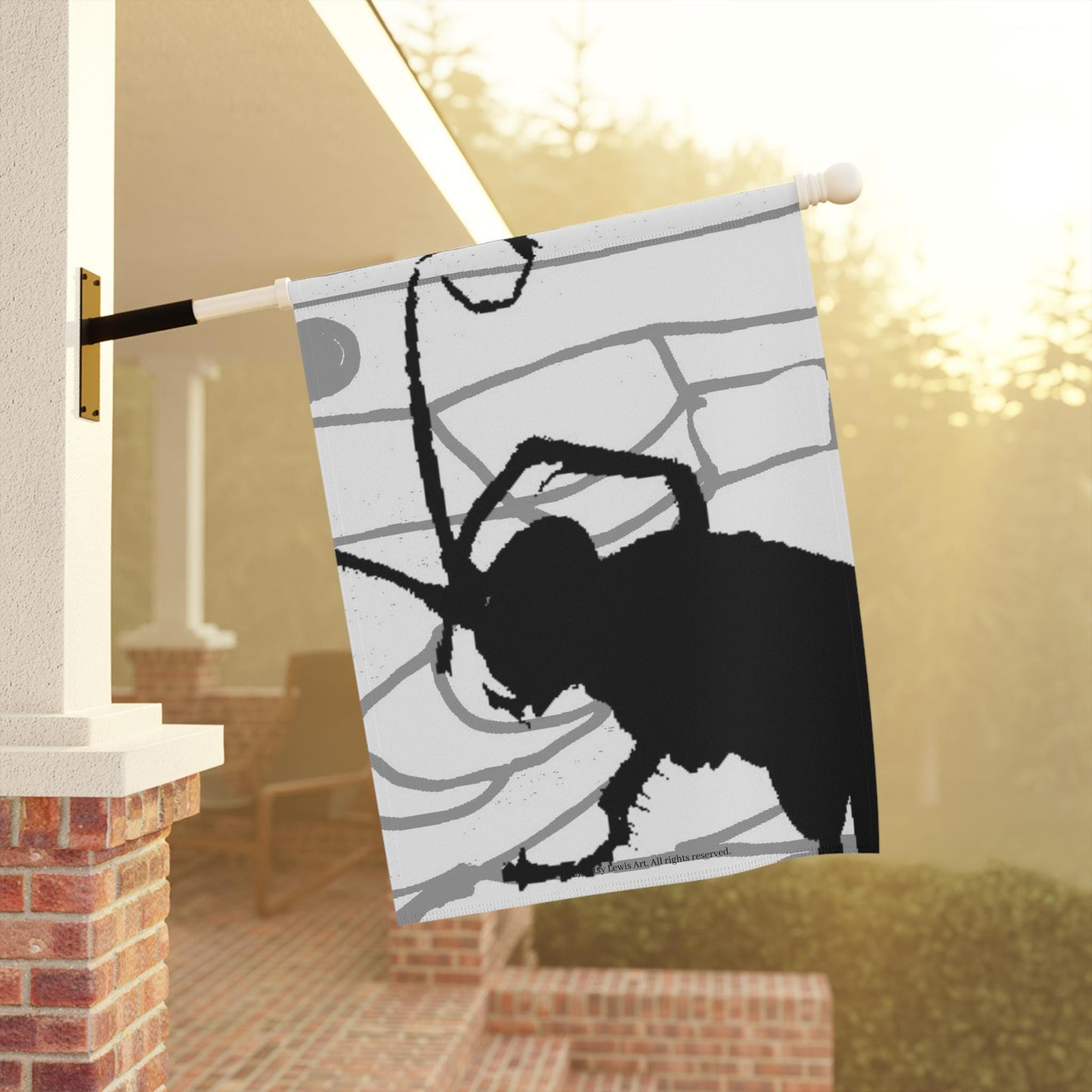 Wasp Ode to Tim Burton Garden & House Flag, Banner