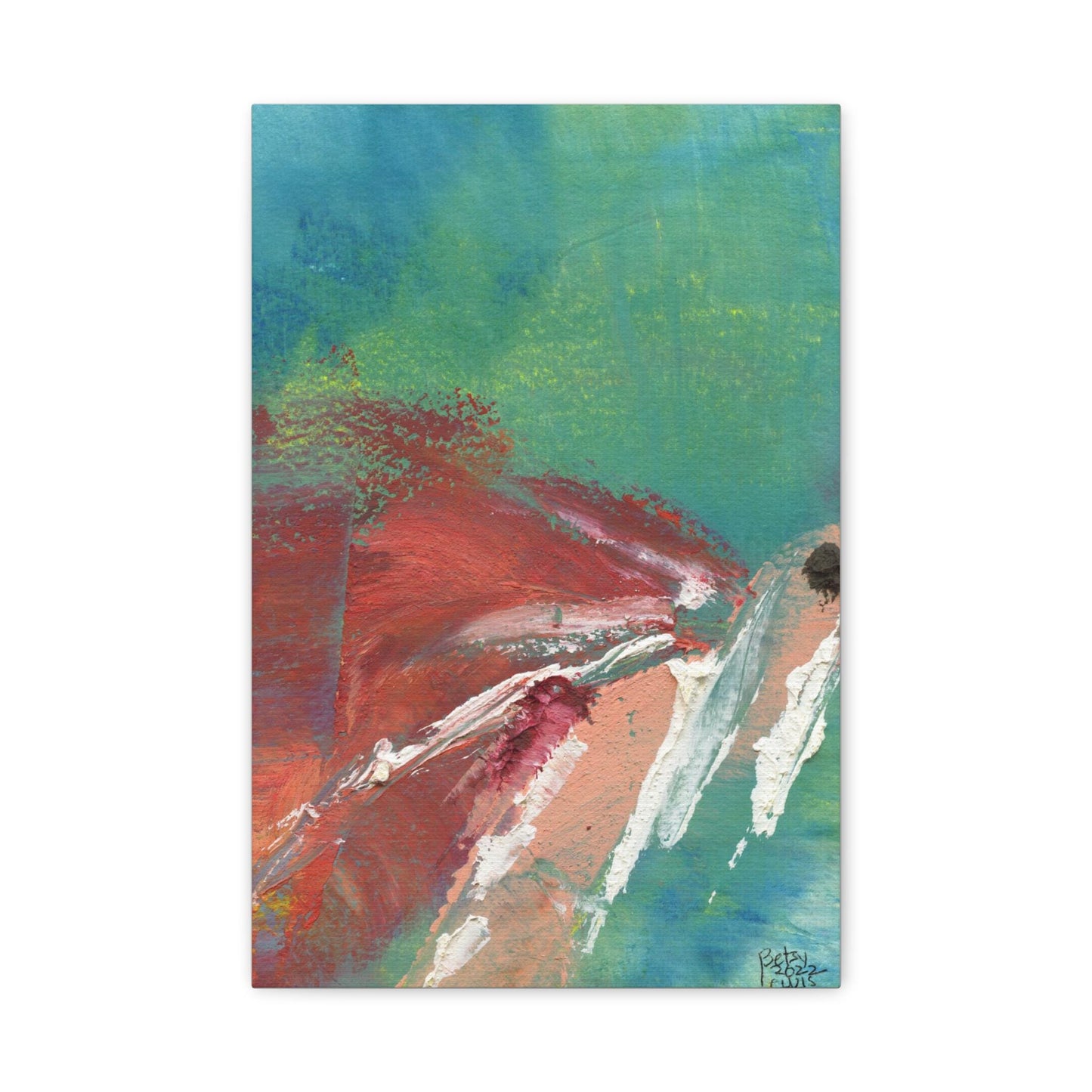 Aqua No. 1 by Betsy Lewis on Matte Canvas, Stretched, 1.25"