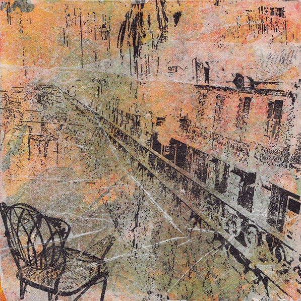 Waiting for Mardi Gras, nola, new orleans photo, abstract fine art print, square wall art