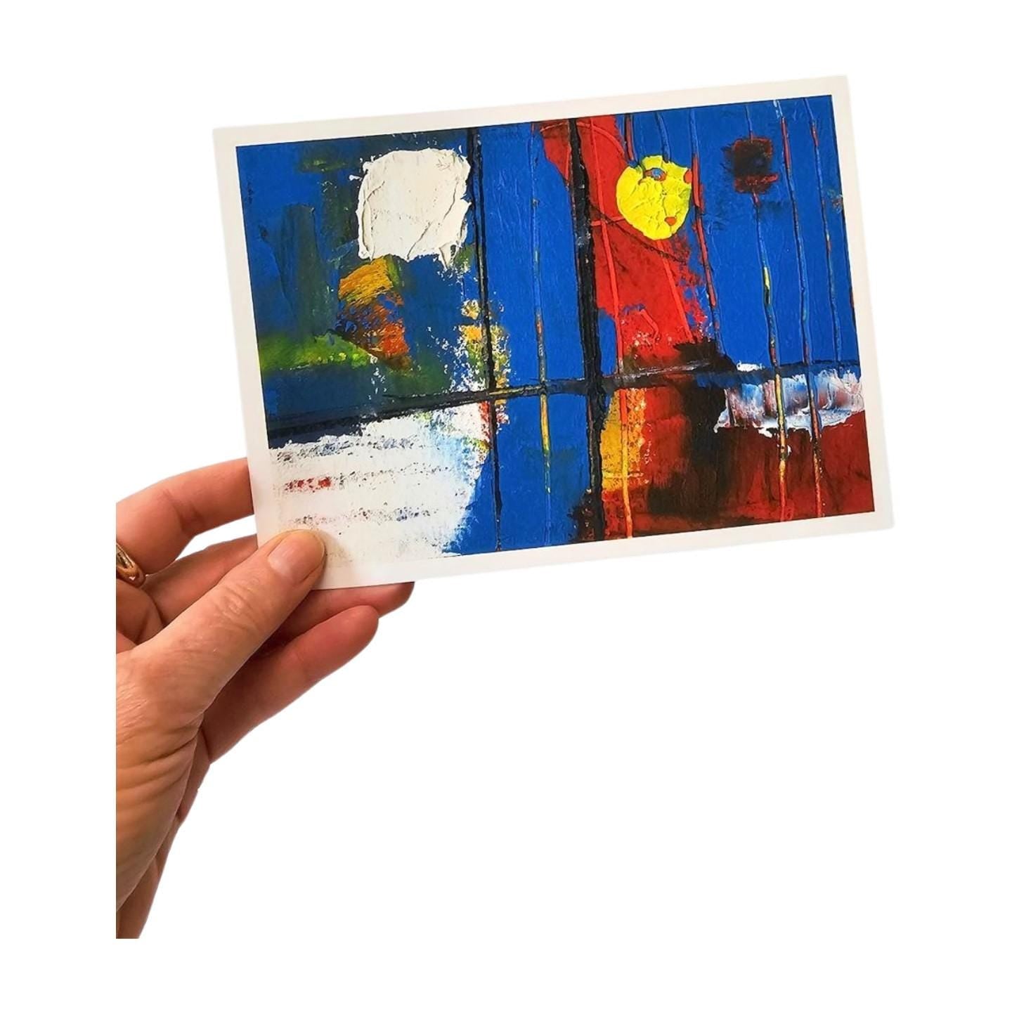 Abstract Wall Art, Red, Yellow, Blue, First Light No 3, Abstract Wall Art, Bold Abstract Art, Modern Contemporary Art for Your Walls