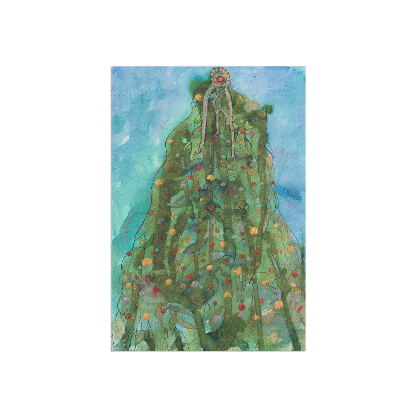 Yuletide Christmas Tree Garden & House Flag, Banner