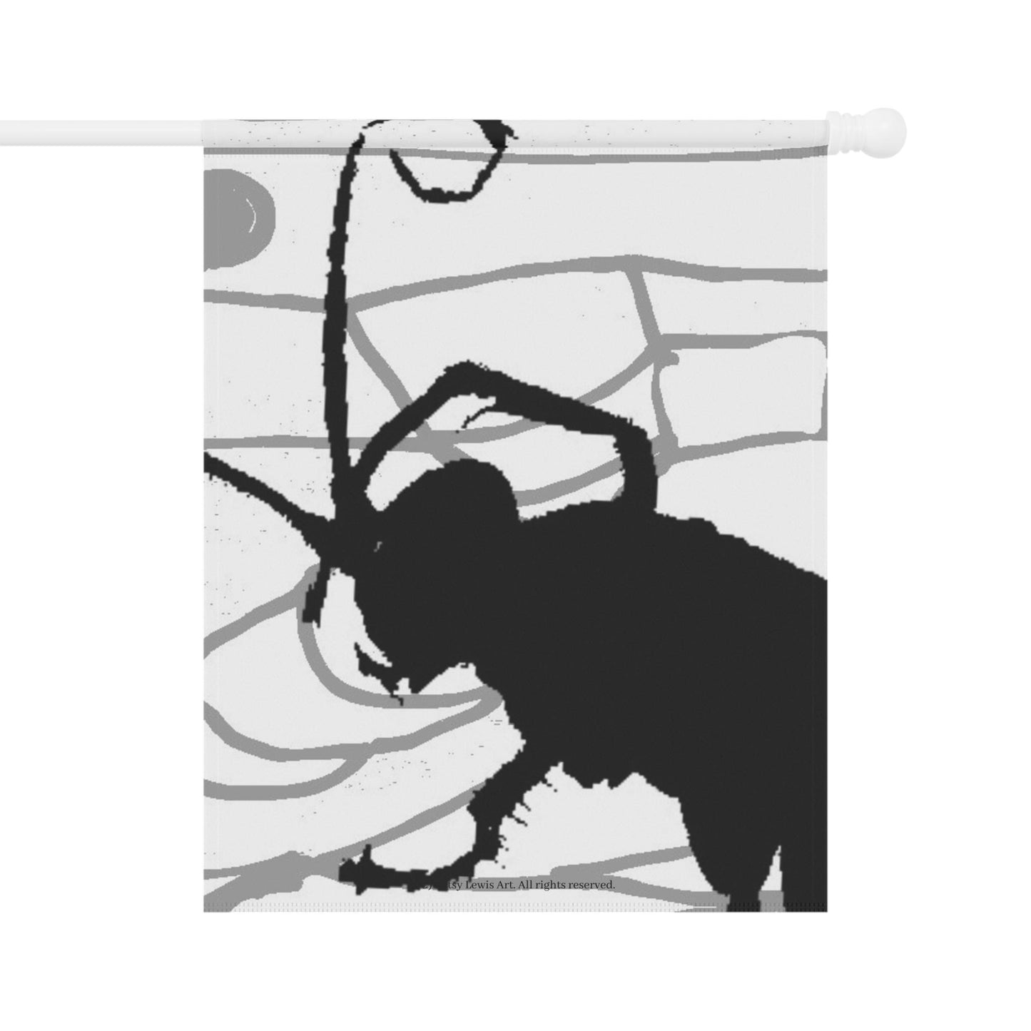 Wasp Ode to Tim Burton Garden & House Flag, Banner