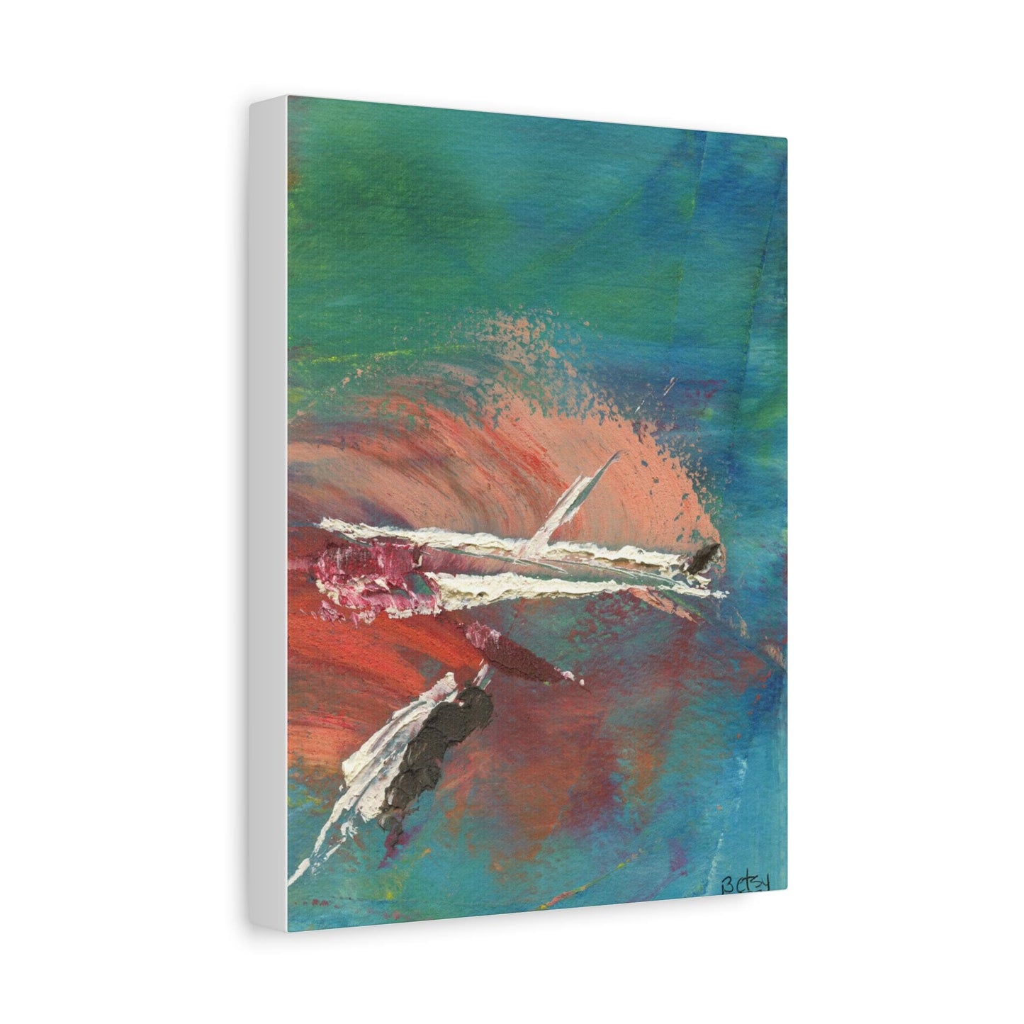 Aqua No. 2 by Betsy Lewis on Matte Canvas, Stretched, 1.25"