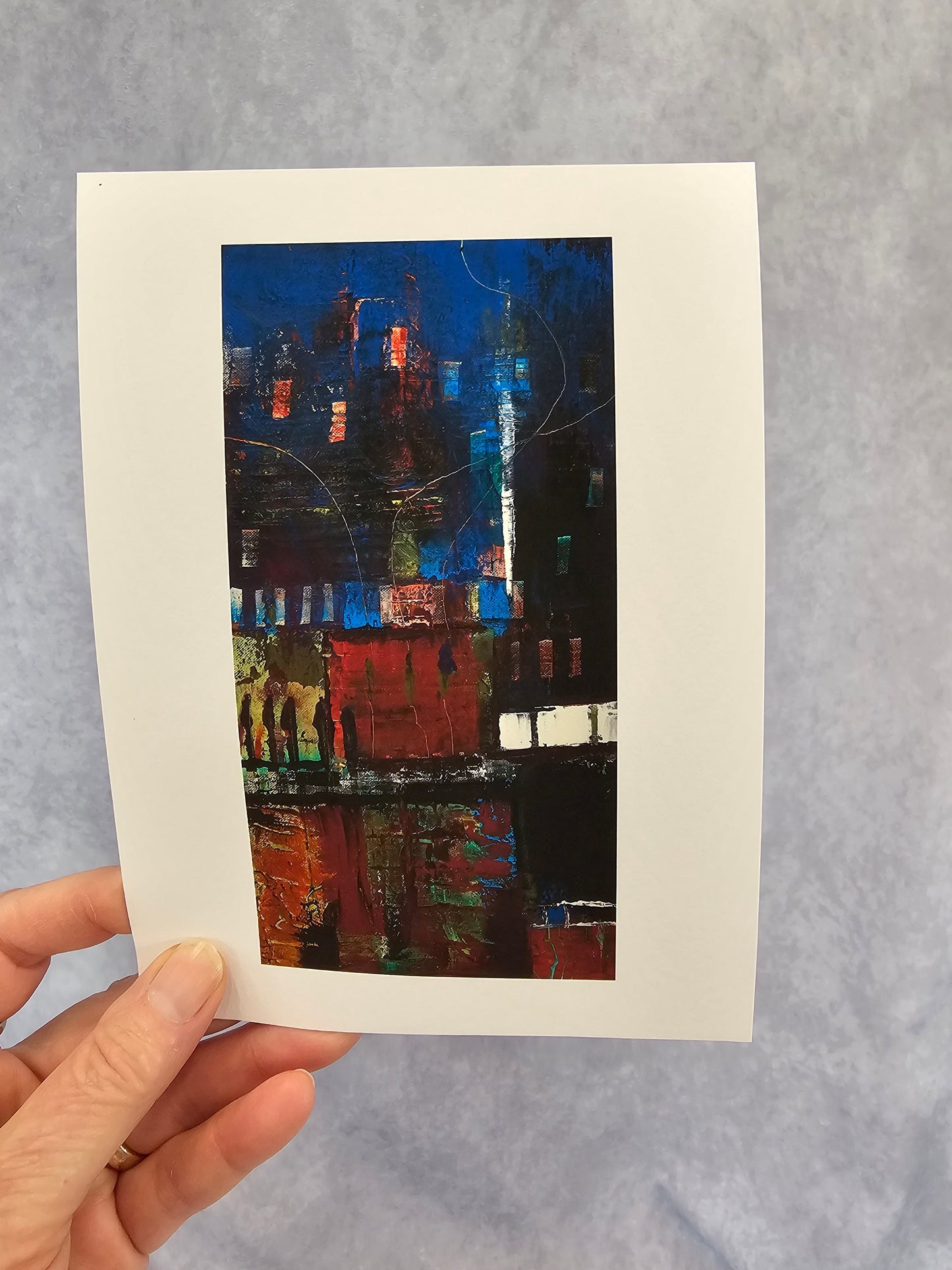 Abstract Landscape, City Abstract Art, Open All Night Fine Art Print, Fine Art Abstract Art Print, Betsy Lewis Art