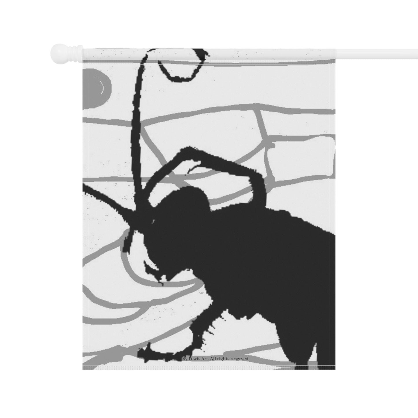 Wasp Ode to Tim Burton Garden & House Flag, Banner