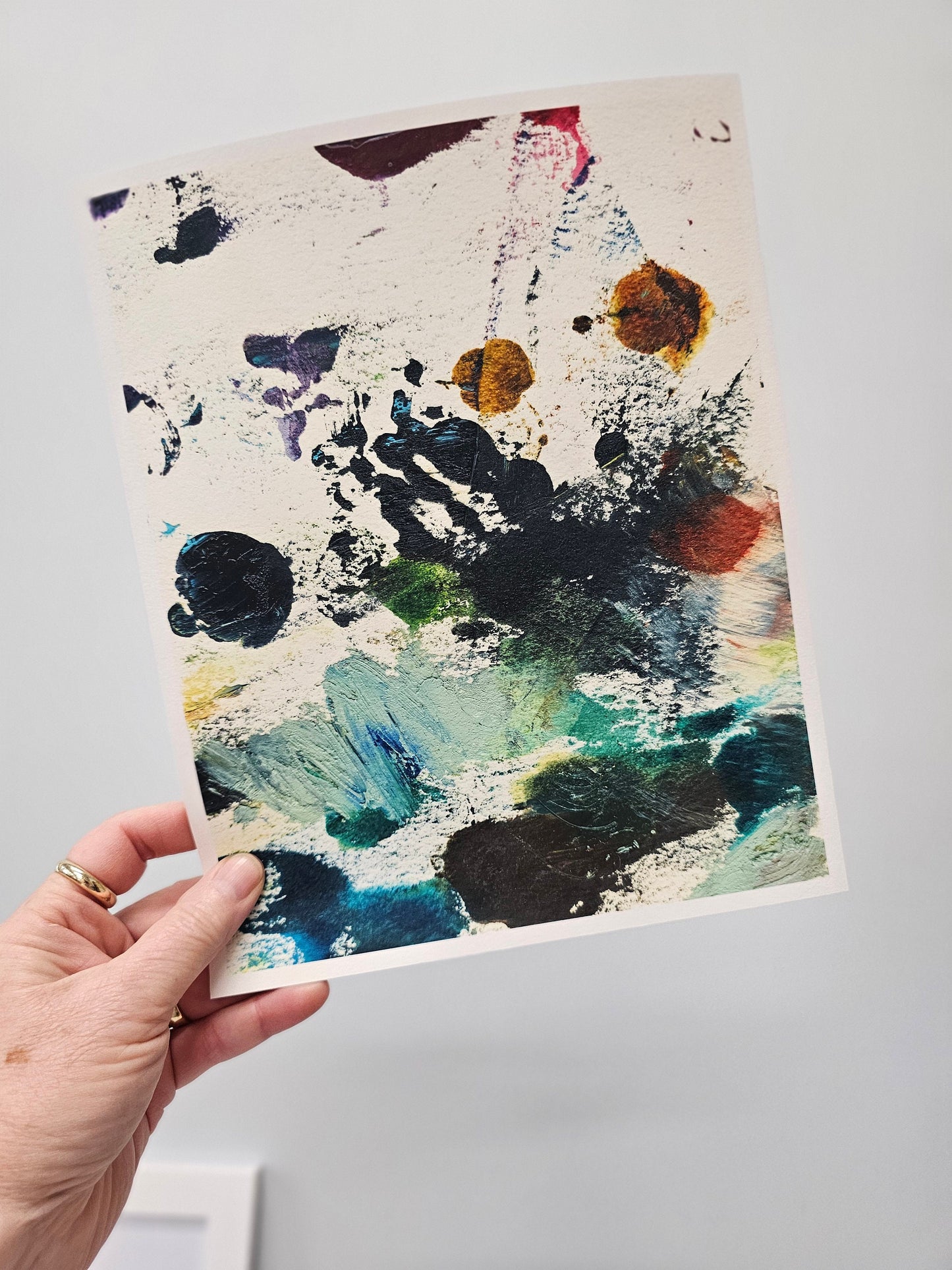 Abstract Wall Art, Sea School No 1, Abstract Fish Art, Vertical Wall Art Print, Colorful Abstract Wall Art Print From Original Painting
