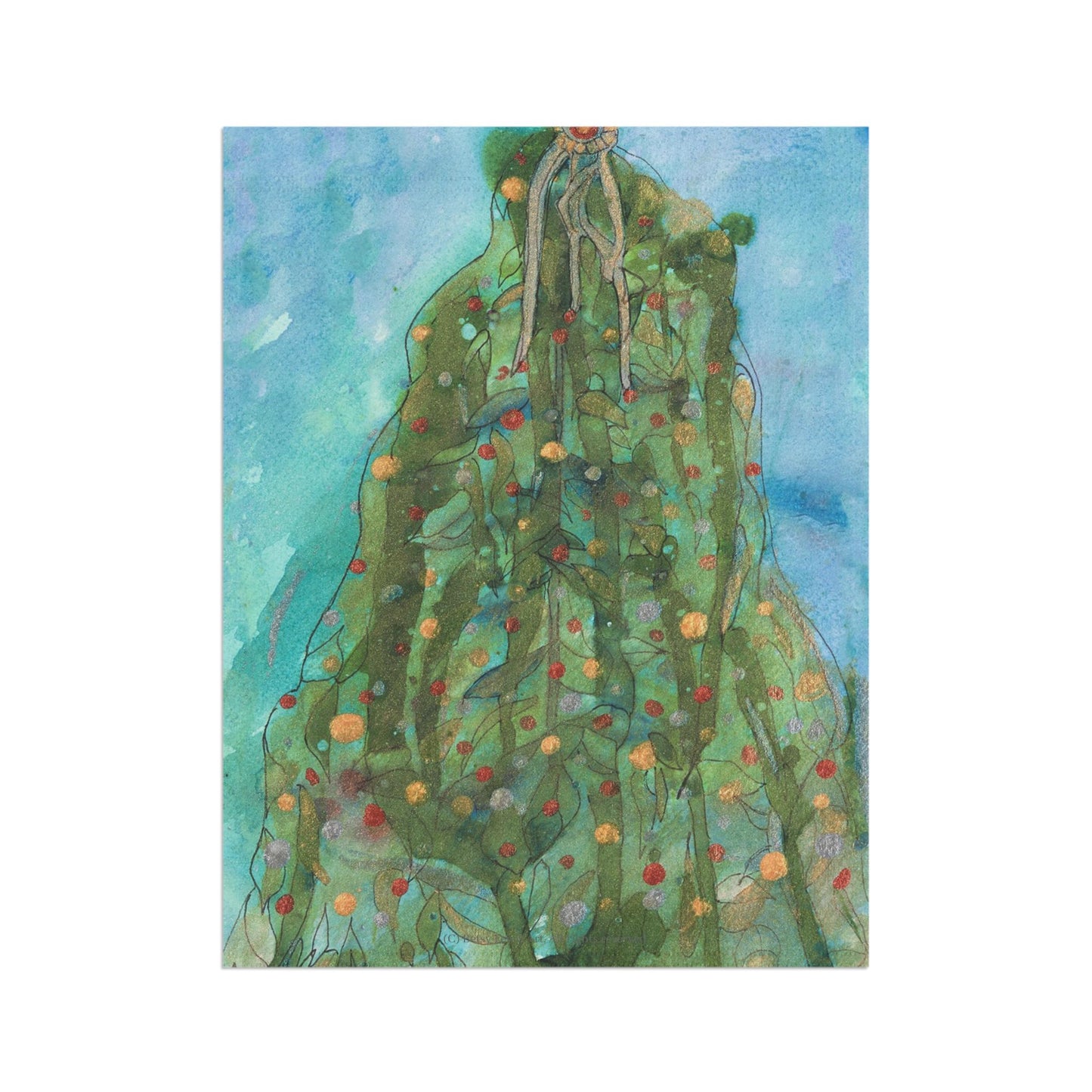 Yuletide Christmas Tree Garden & House Flag, Banner