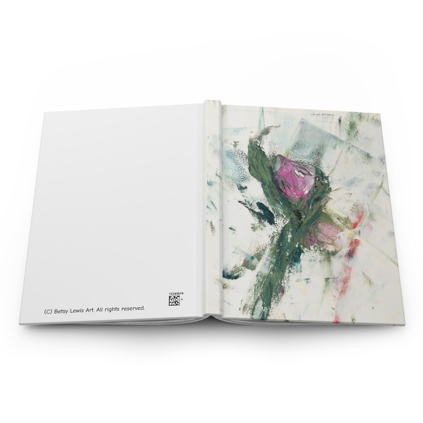 A Rose is a Rose on White Journal, Hardcover Matte Finish