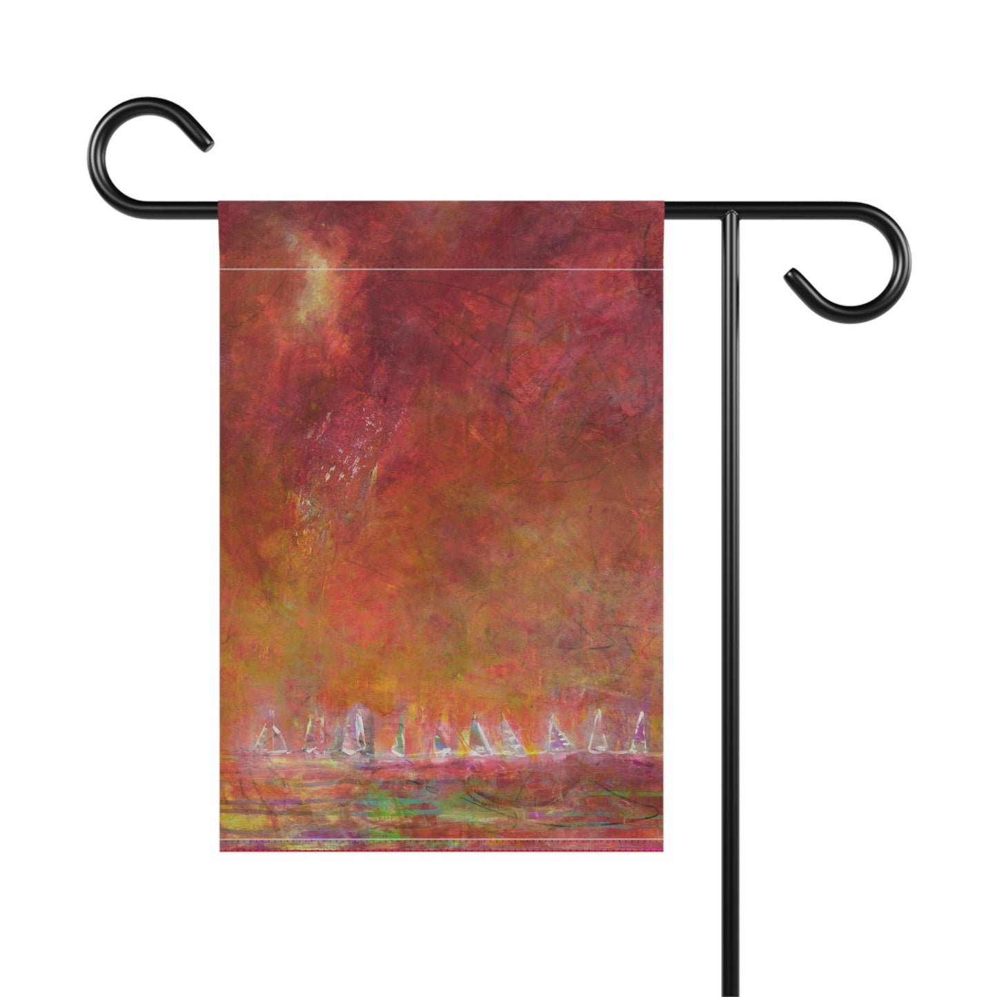 Windward Sailboat Race Boat, Garden & House Flag, Banner