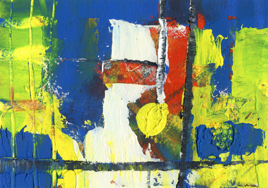 Original Painting, blue abstract wall art, First Light No. 1