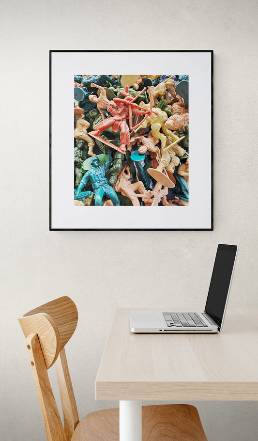 Allegorical Photo Fine Art Print, Indigenous, Toy Art, Army Man Toy Art Print, Wall Art  Real Photography Fine Art Wall Art, Social Art