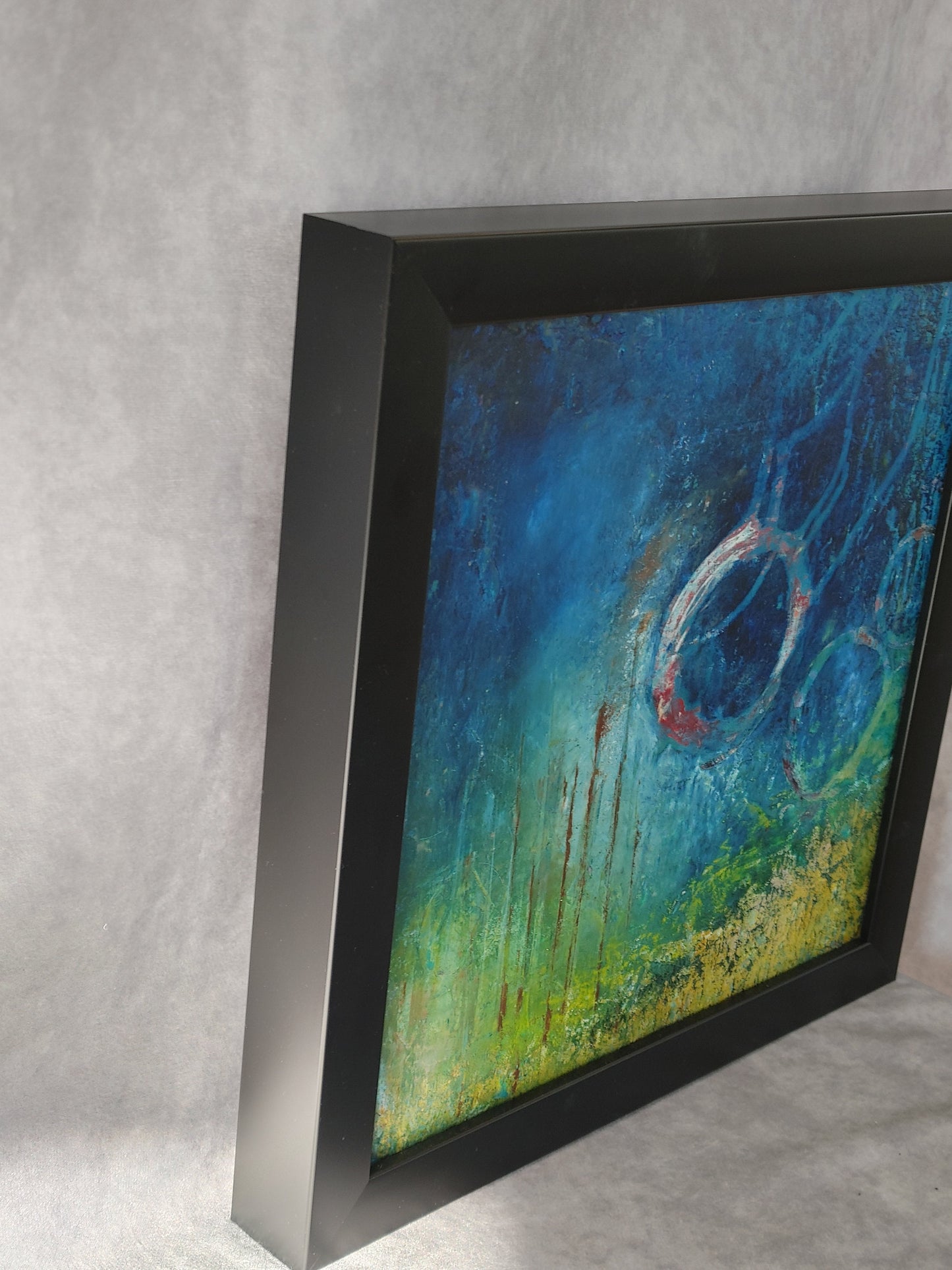 Orbs Original Painting on Framed Cradled Board