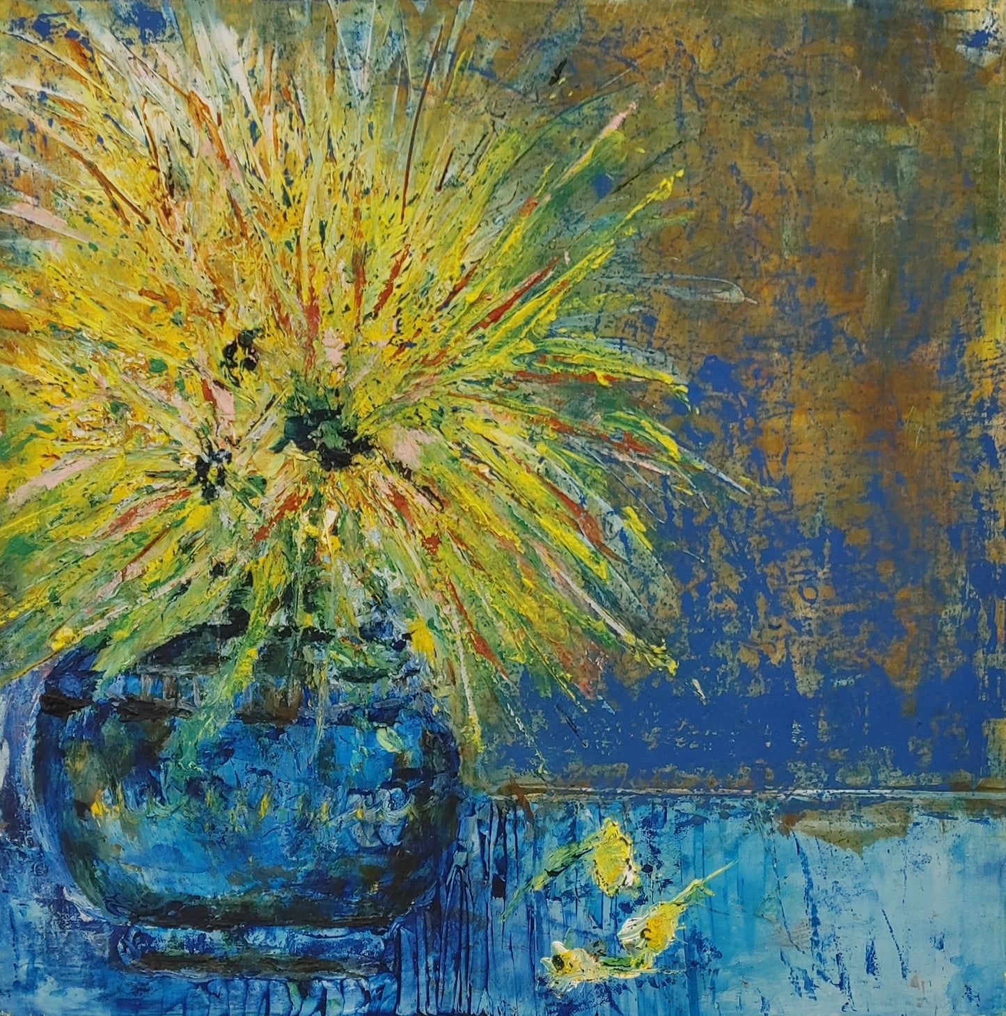 Blue Pot Original Painting