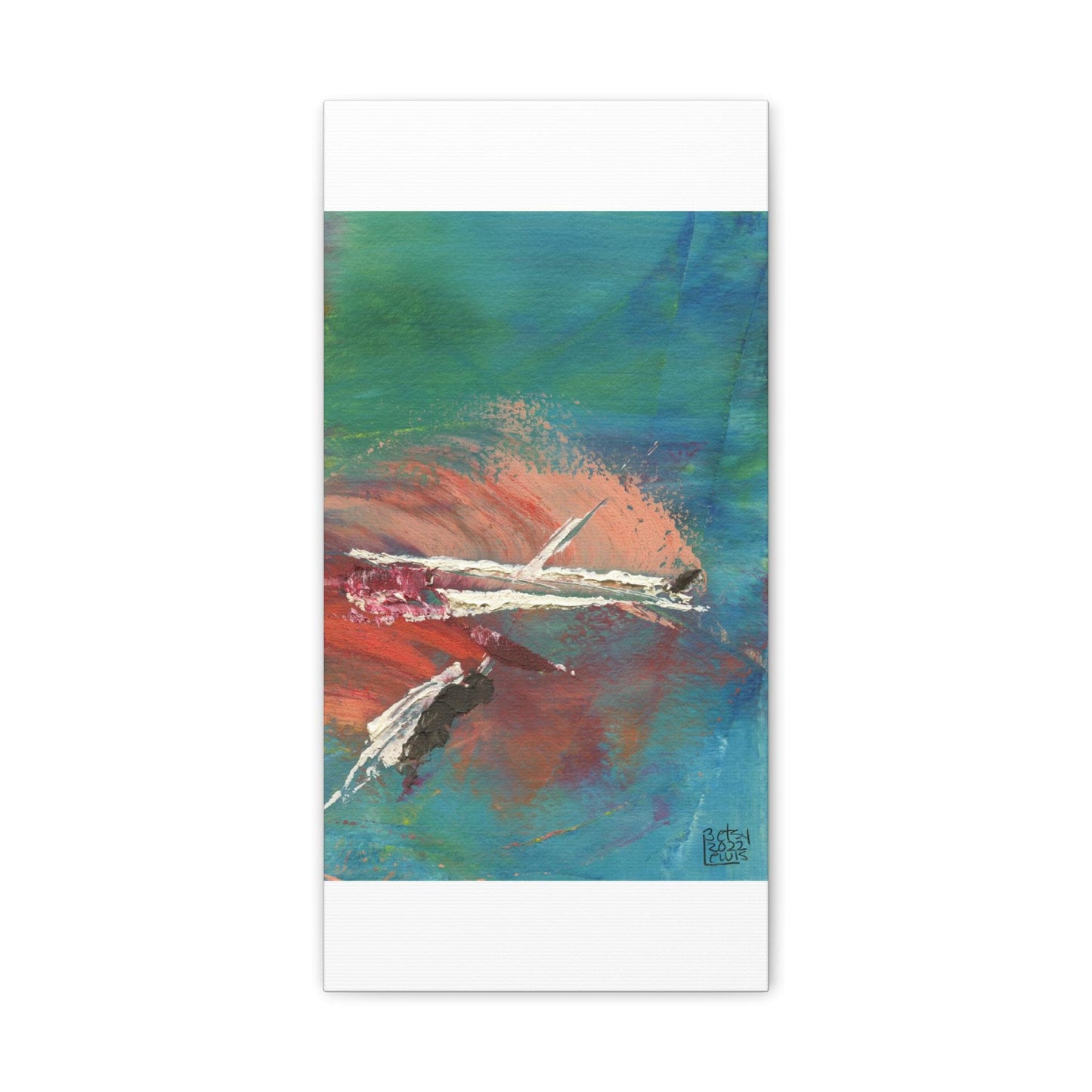 Aqua No. 2 by Betsy Lewis on Matte Canvas, Stretched, 1.25"