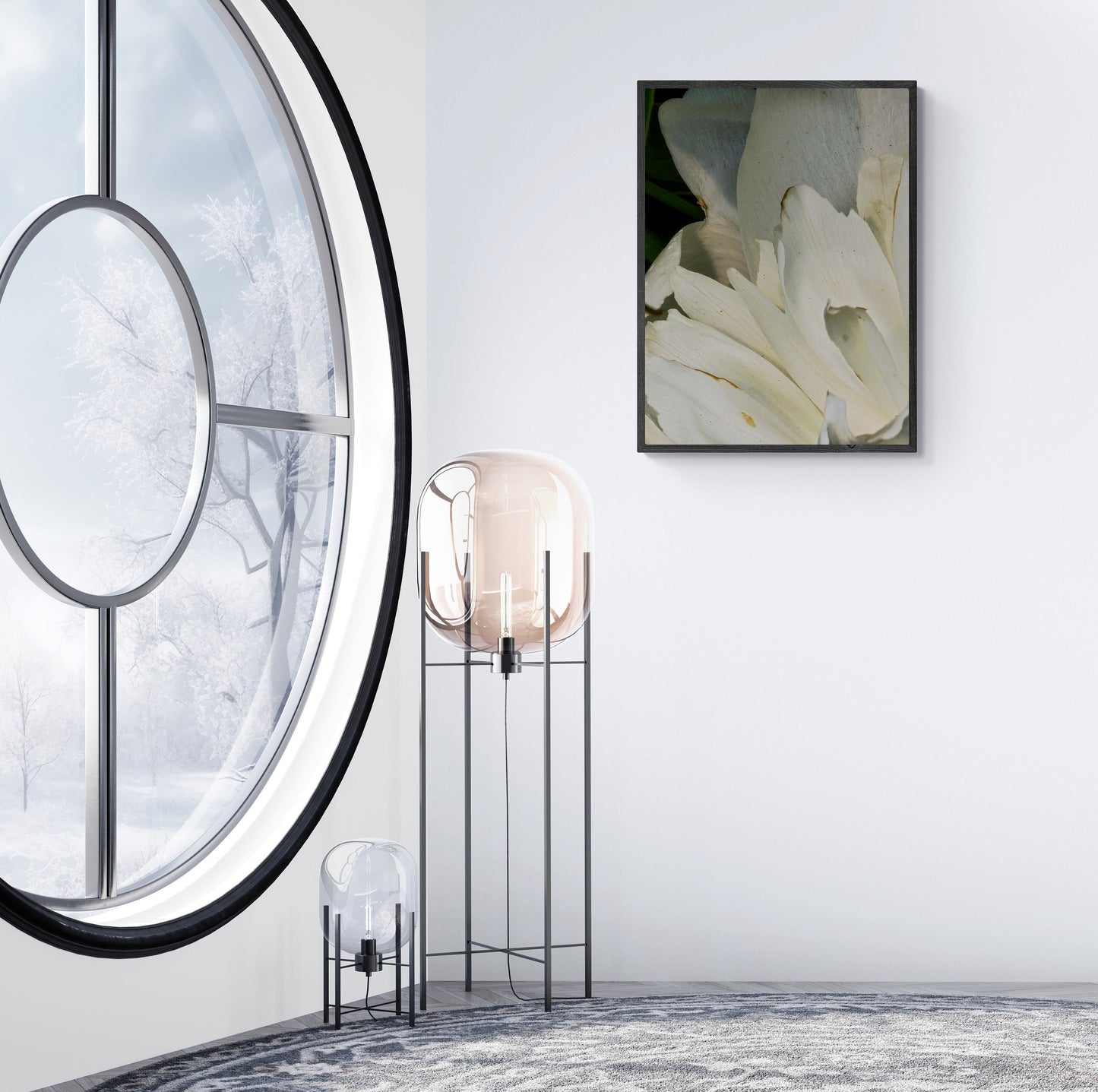 Abstract Wall Art, Black, White Photo Abstract Wall Art, Vertical Abstract Wall Art, Floral B&W Photo Abstract Wall Art
