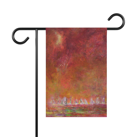 Windward Sailboat Race Boat, Garden & House Flag, Banner