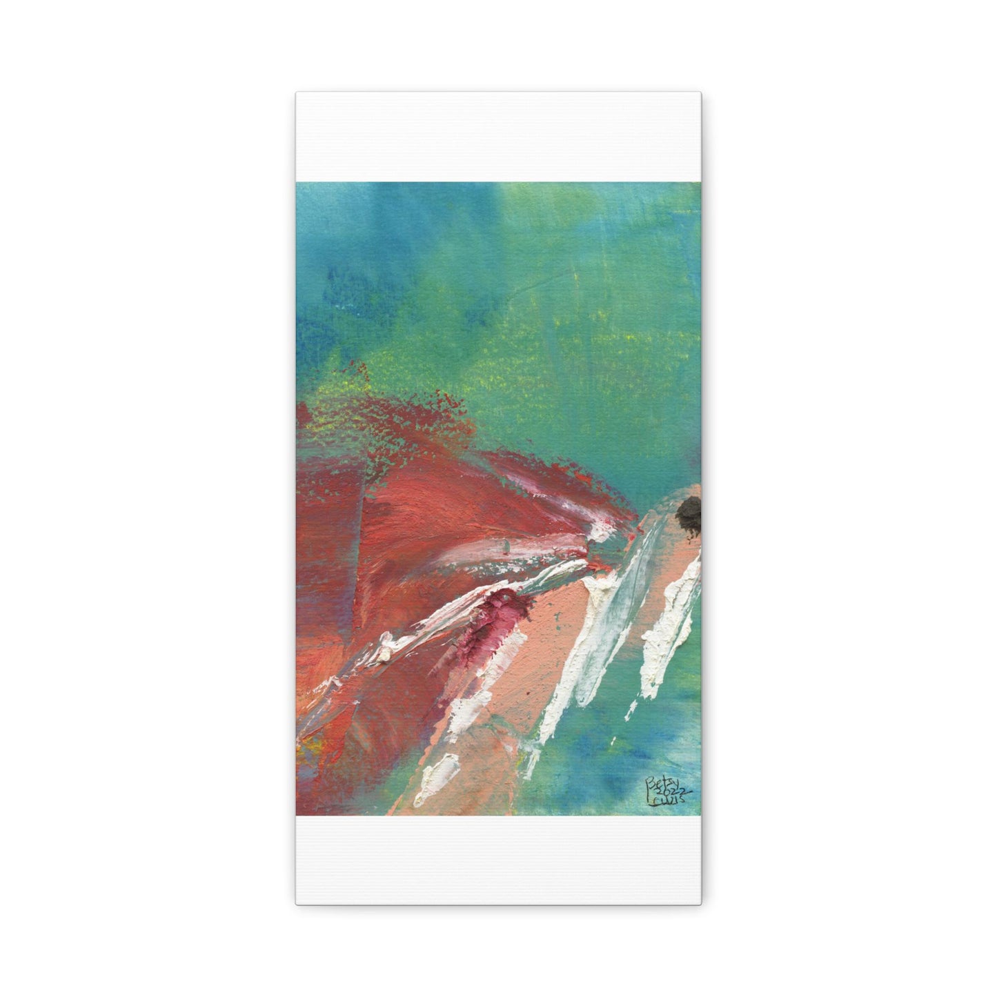 Aqua No. 1 by Betsy Lewis on Matte Canvas, Stretched, 1.25"