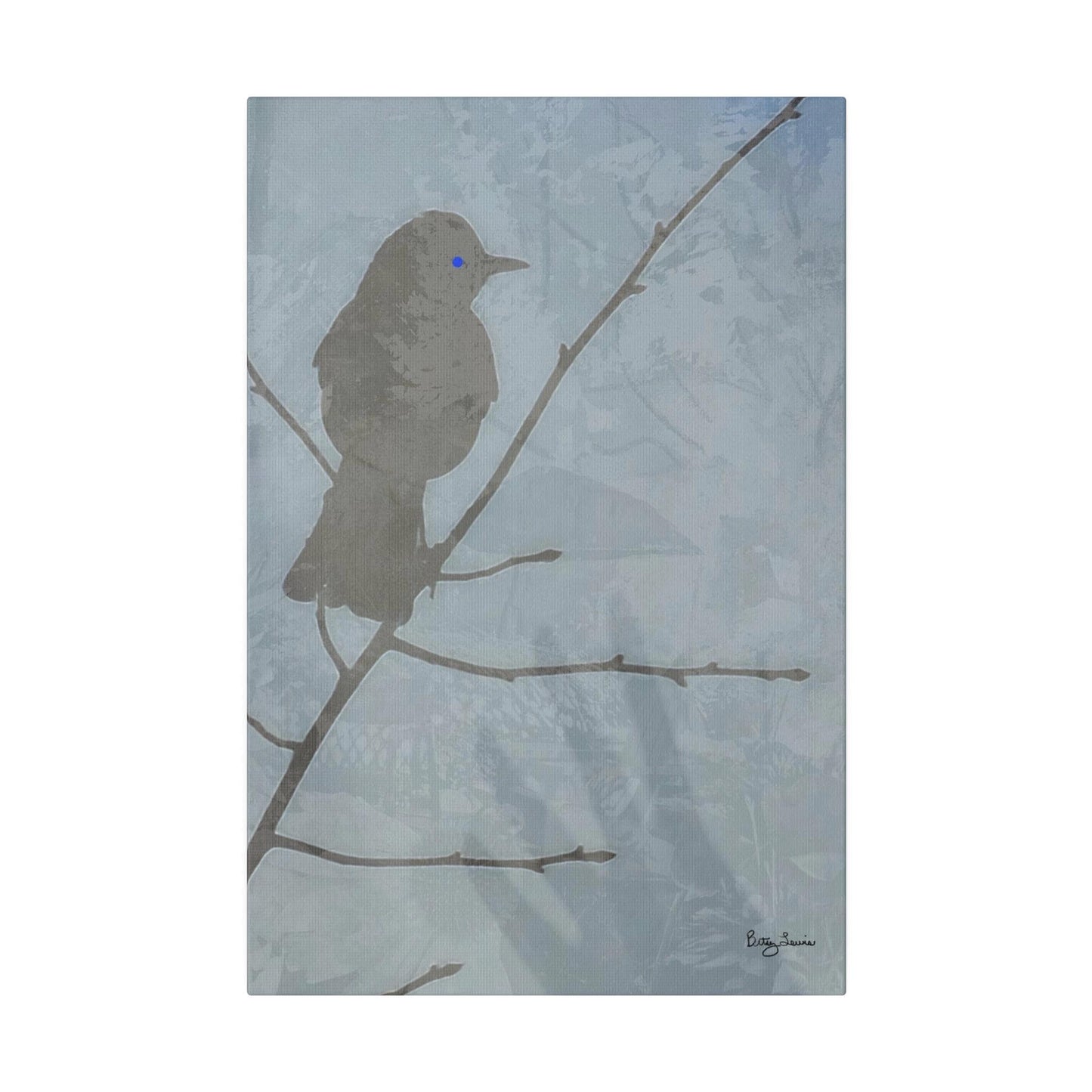 Winter Solstice with Bird, Abstract Photo on Matte Canvas, Stretched, 0.75"
