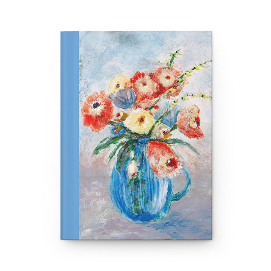 UNTITLED Lined Journal, Hardcover Flowers in a Blue Pitcher, Matte Finish