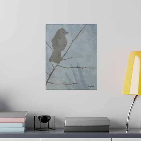 Winter Solstice with Bird, Abstract Photo on Matte Canvas, Stretched, 0.75"