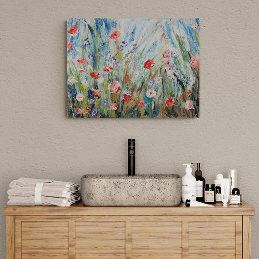 Wildflowers, Fine Art Print, Flowers, Impressionistic Landscape Select Size