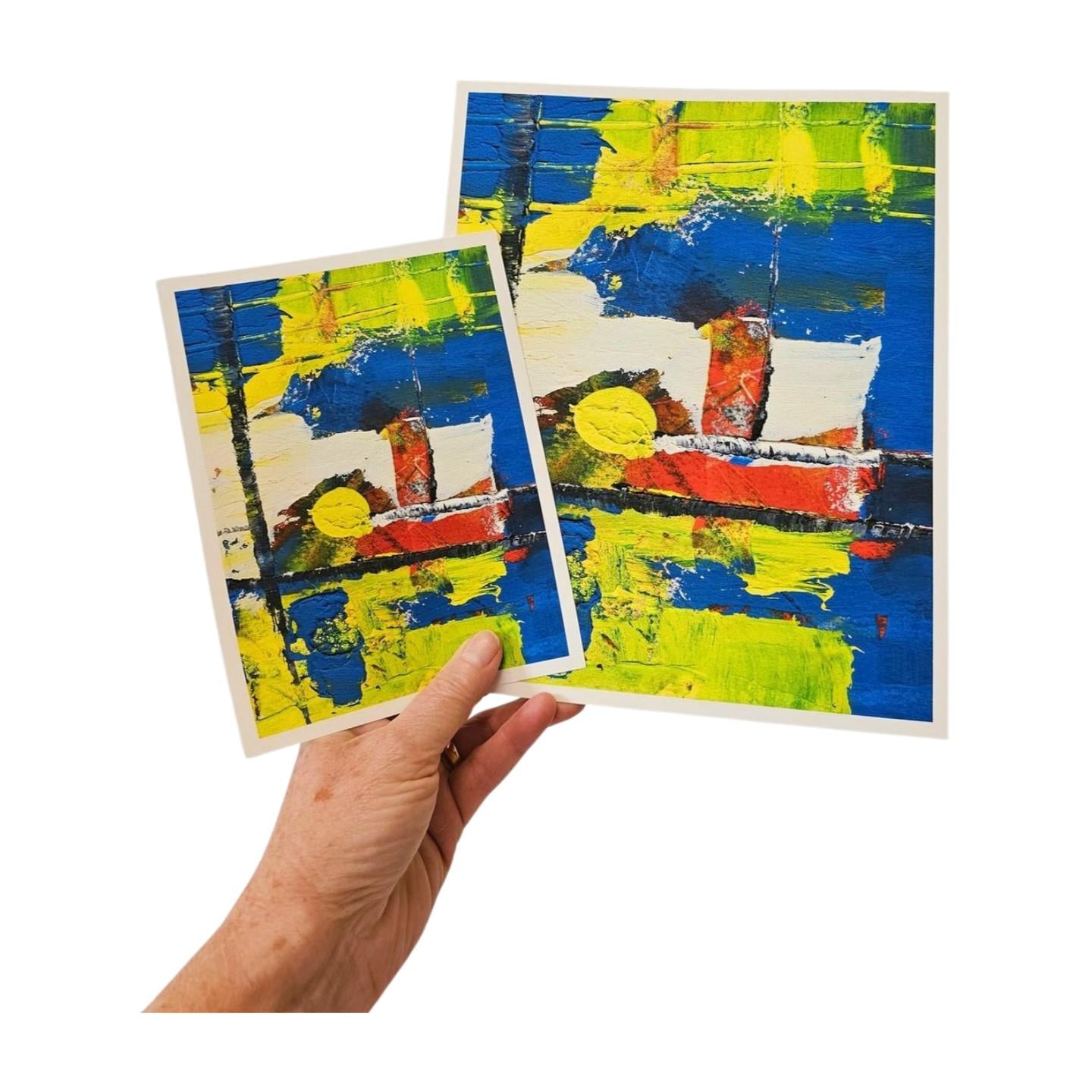Abstract Wall Art, Red, Yellow, Blue, First Light No 1, Abstract Wall Art, Bold Abstract Art, Modern Contemporary Art for Your Walls